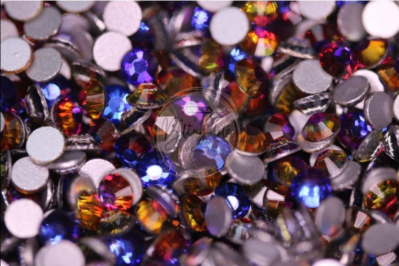 Blue Volcano glass rhinestones