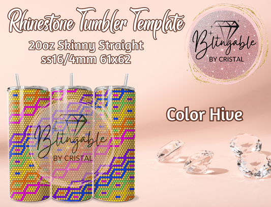 Tumbler Template - Color Hive *Digital File*