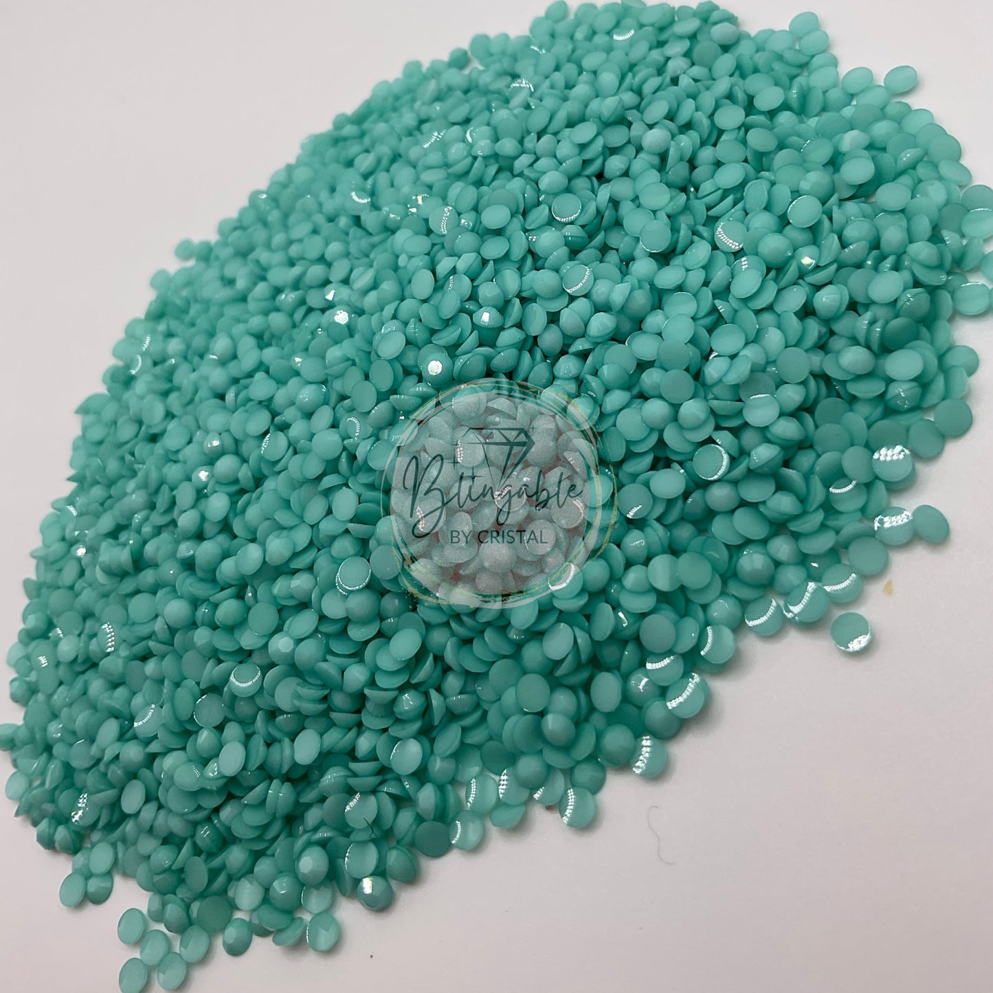 Mint - Opaque Jelly Resin Rhinestones