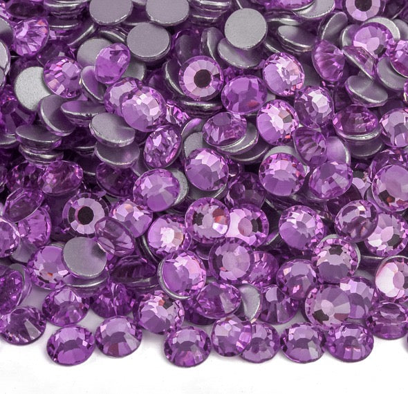 Lavender - Glass Flatback Rhinestones