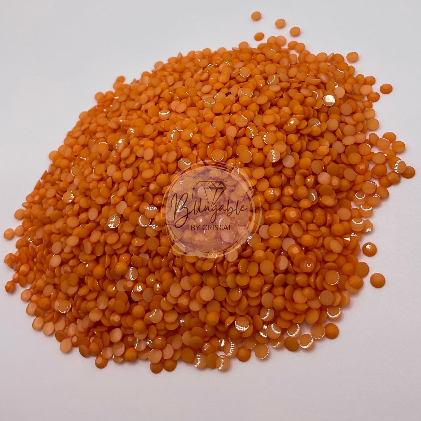 Orange - Opaque Jelly Resin Rhinestones