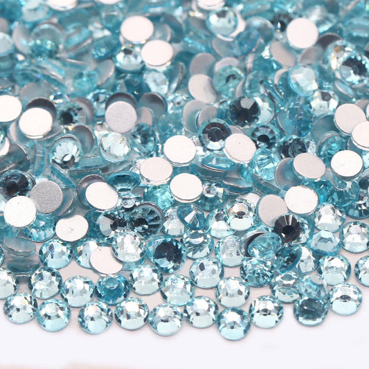 Ice Blue  - Glass Flatback Rhinestones