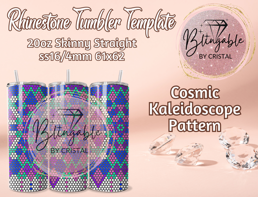 Tumbler Template - Cosmic Kaleidoscope *Digital File*