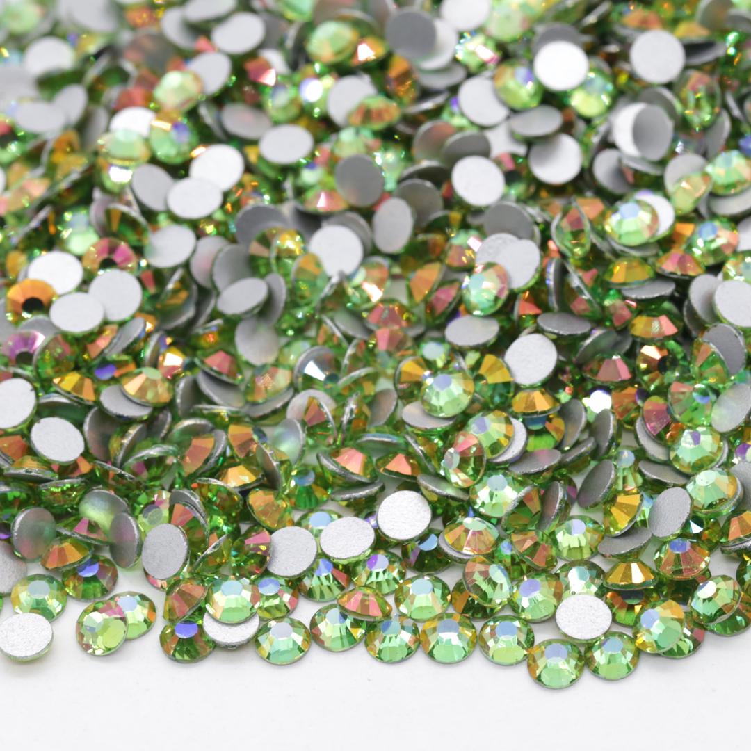 Mystical Peridot - Glass Flatback Rhinestones