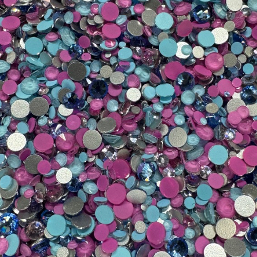 Aurora Frost Scatter Mix - Glass Flatback Rhinestones