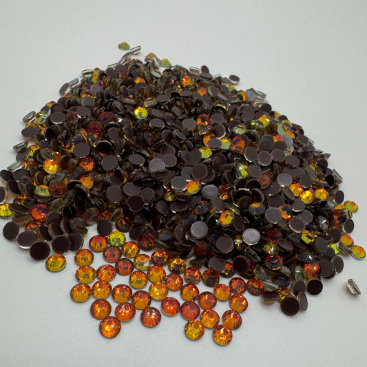 Luxurious Opal Dark Coffee - Glass Flatback Rhinestones