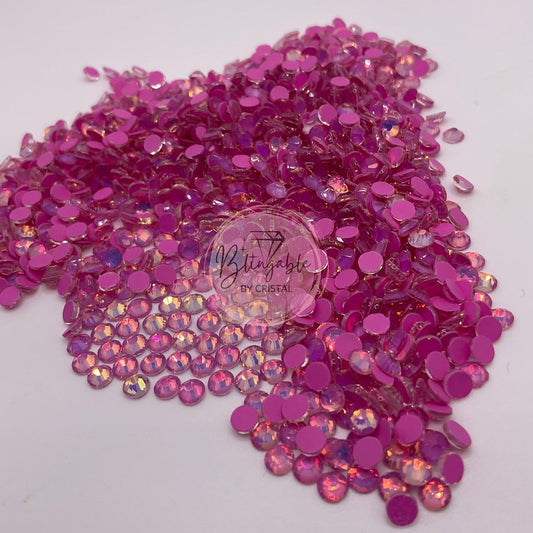 Luxurious Opal Rose - Glass Flatback Rhinestones