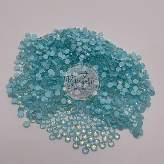 Luxurious Opal Aqua - Glass Flatback Rhinestones