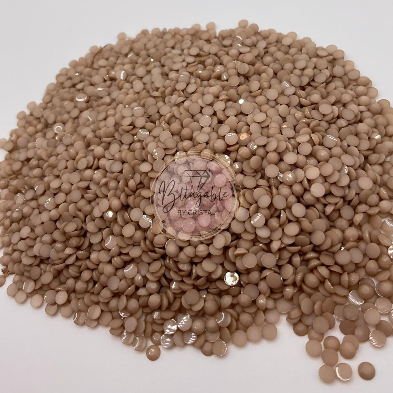 Tan - Opaque Jelly Resin Rhinestones