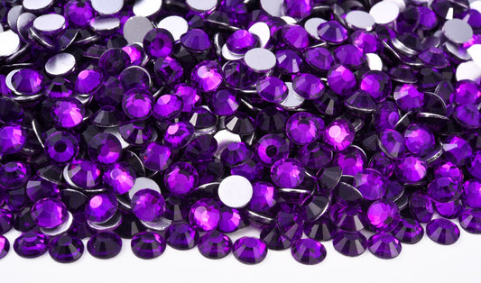 Violet - Glass Flatback Rhinestones