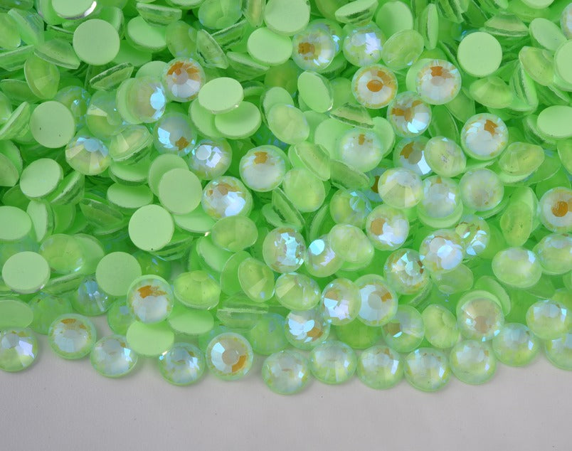 Luminous Mint - Glass Flatback Rhinestones