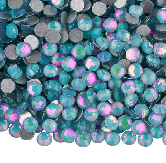 Opalish Blue - Glass Flatback Rhinestones