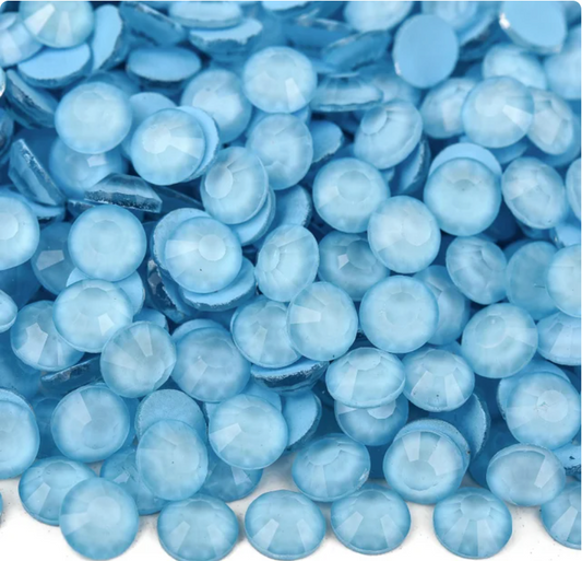 Ice Blue Neon - Glass Flatback Rhinestones