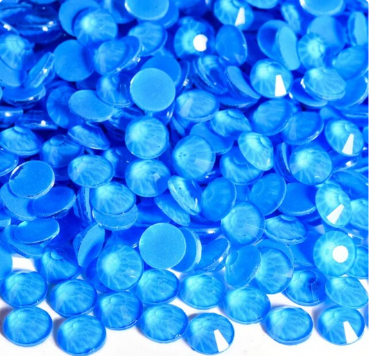 New Blue Neon - Glass Flatback Rhinestones