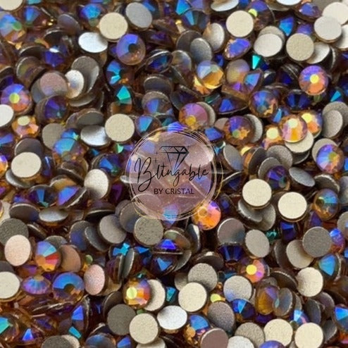 Light Colorado Topaz AB (LCT AB) - Glass Flatback Rhinestones