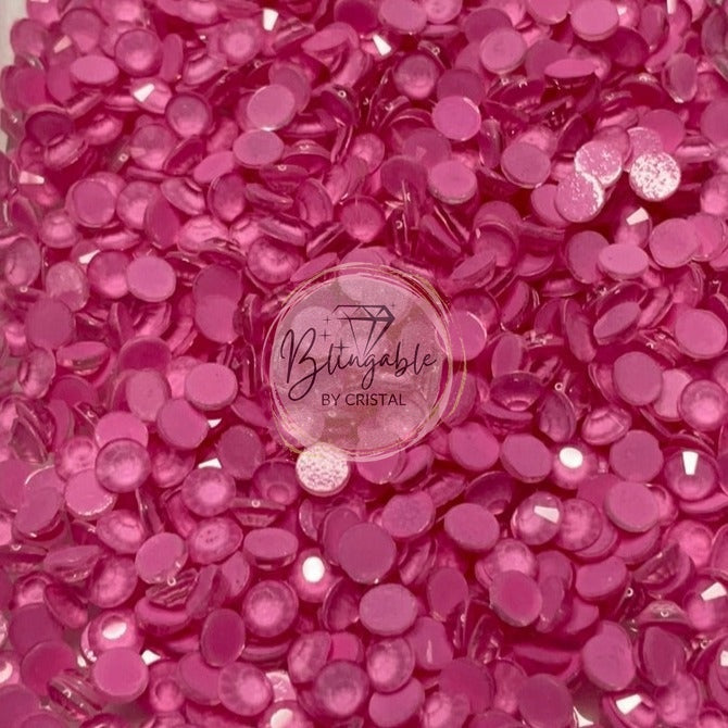 Frosted Light Pink - Glass Flatback Rhinestones