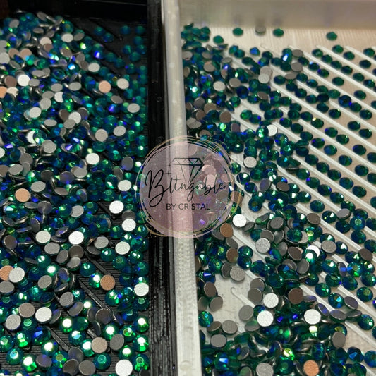 Blue Zircon AB - Glass Flatback Rhinestones