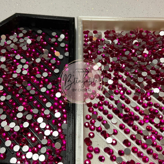 Rose B - Glass Flatback Rhinestones