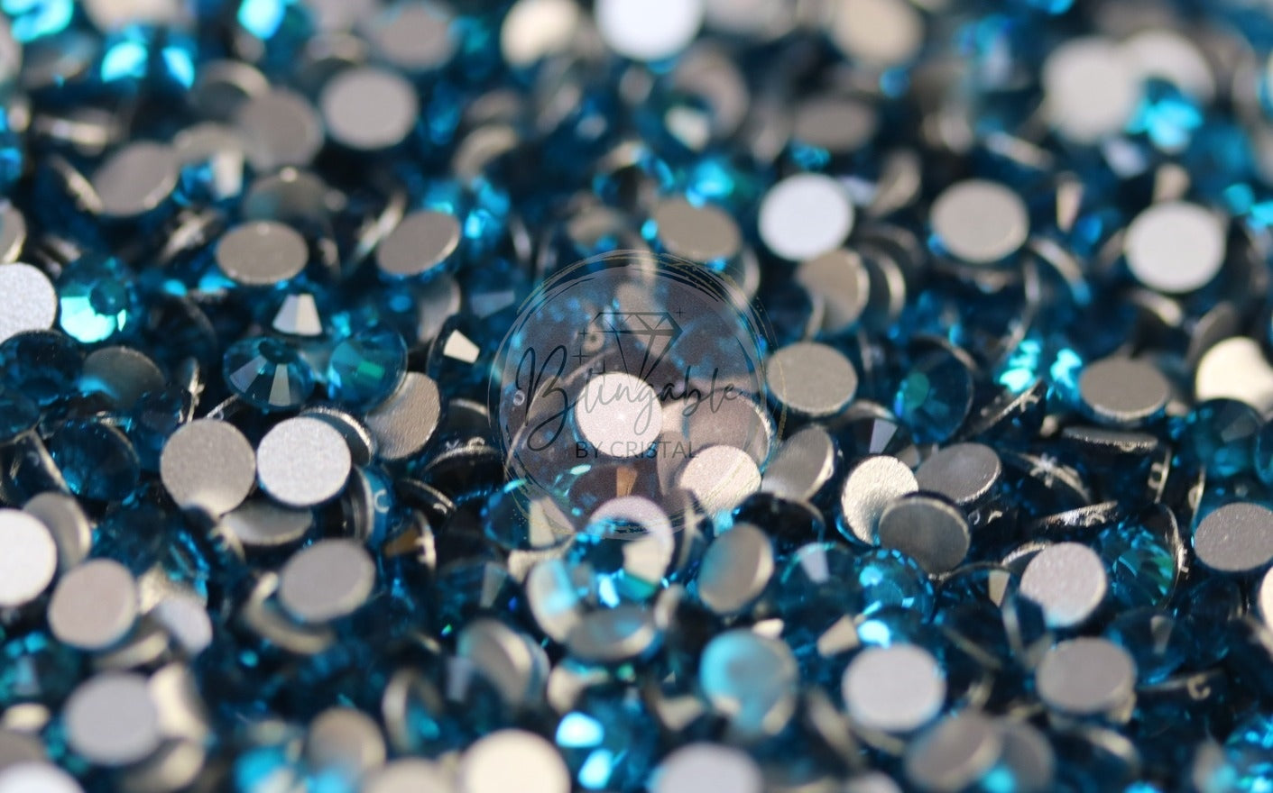 Blue Zircon - Glass Flatback Rhinestones