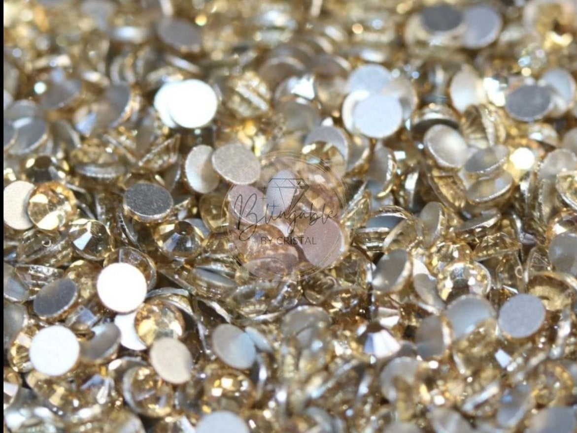 Golden Shadow - Glass Flatback Rhinestones